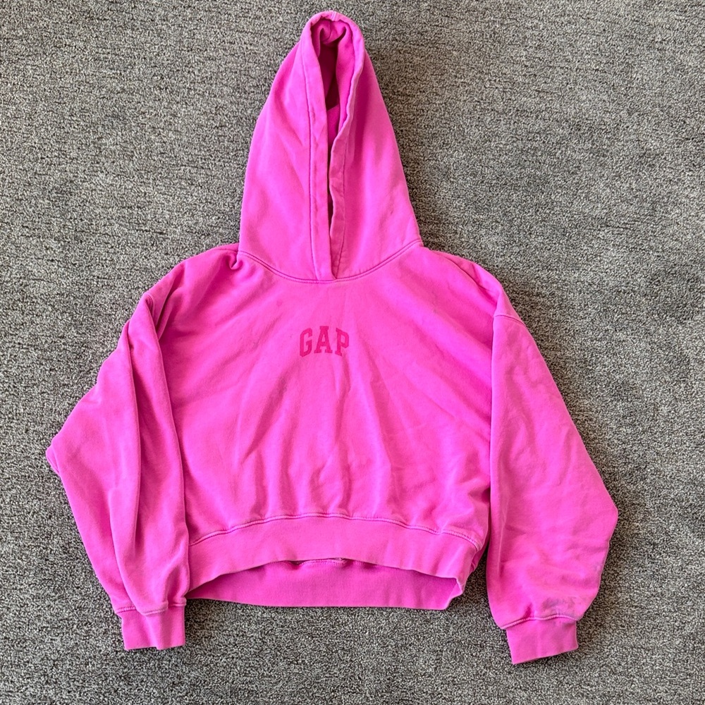 GAP Pink oversize cropped Hoodie